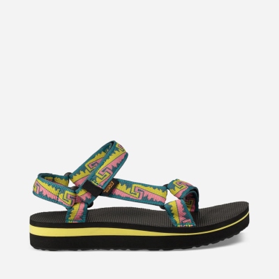 Teva Midform Universal - Women's Teva Sandals - Black / Multicolor | India (HJMW39204)